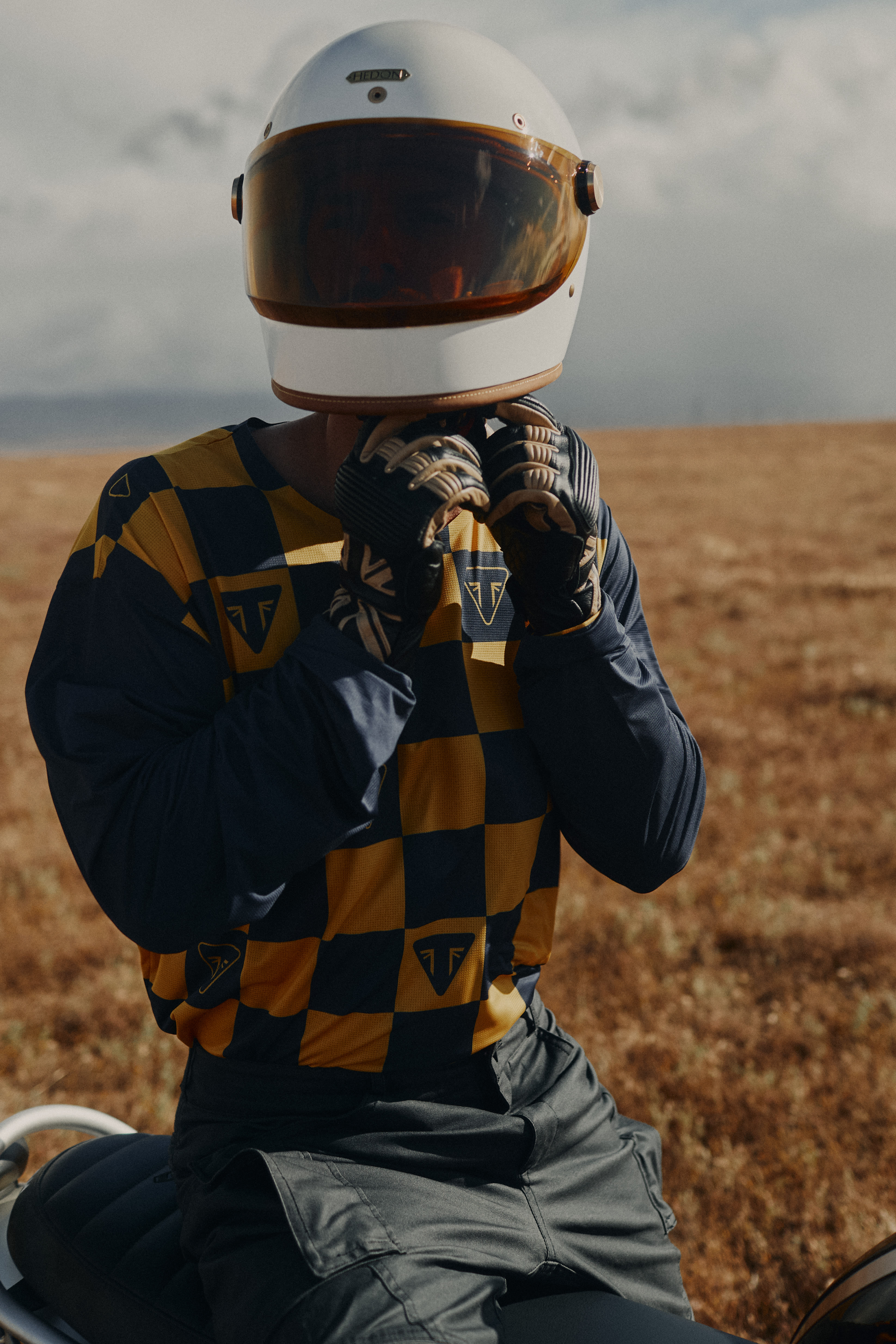 Austin Black & White Checkerboard Enduro Jersey | Motorcycle